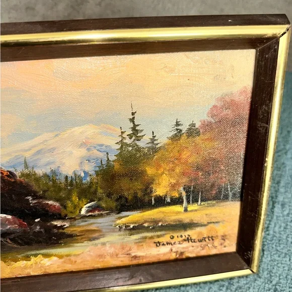 Signed James Hewitt Framed Nature Landscape Paintings - Picture 12 of 15